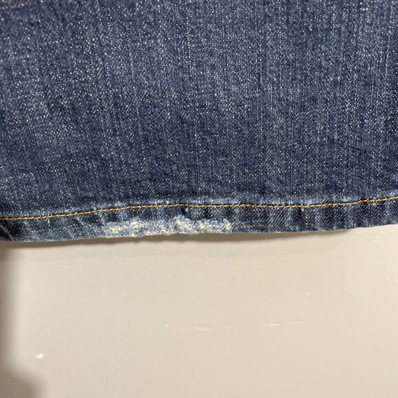 Vintage Seven7 Jeans Women’s 18 Premium Dark Wash Distressed Denim Wide Leg Y2K - Picture 10 of 16